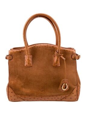 Cece Cord Suede Top Handle Bag Brown Suede